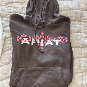 Ariat Brown Hoodie with Pink Accents